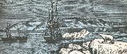 william r clark nordenskiolds fartyg vega ger salut,da det rundar asiens nordligaste udde kap tjeljuskin i augusti 1878 Spain oil painting artist